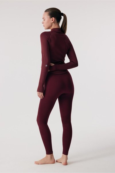 Oishii Rei Form Zippered Jacket Claret Red