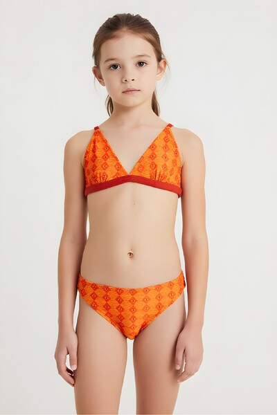 Estiva طقم بيكيني بقصة مثلثية منقوش للفتيات