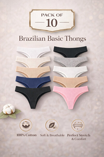 Yohannes Club Chiloți Brazilian Mix basic pentru femei, bumbac perechi, confo...