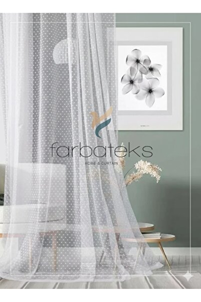 farbateks Cerc rotund cu pete cu buline bucăți 3Straturi cu pliuri perdea tra...