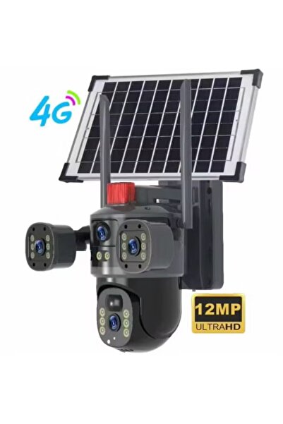 BlueFire Triple-Lens 360° Solar AI Security Camera, Wireless Pan Tilt, Night ...