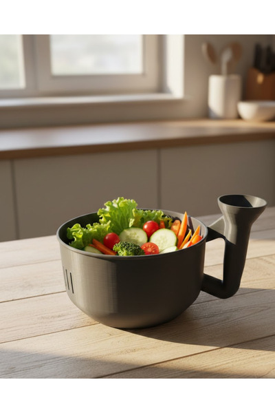 ZERO LAND Matrixzn Ergonomic Handle Vegetable Washer with Strainer Multi-Purp...