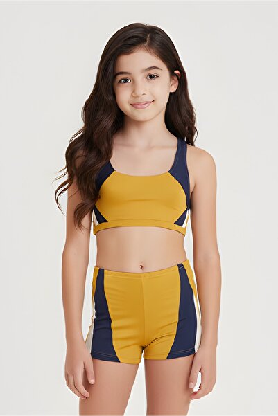 Estiva Girls' Swimmer Bikini Set with Boxer Shorts