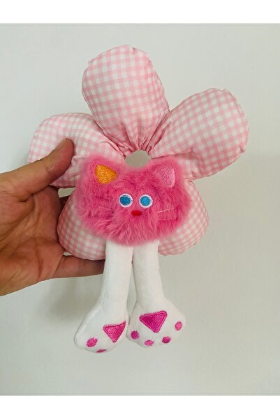 synshop Cat Paw Flower Puff Floral Fluffy Scrunchies Large Rubber Bun Hair Ti...