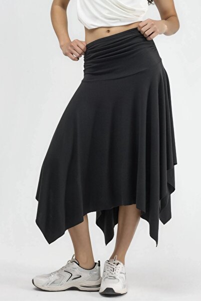 Hiccup Busem Soft Touch Asymmetrical Midi Skirt