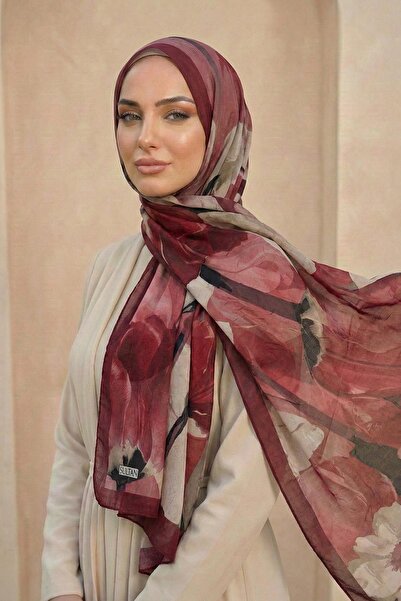 Sultan Eşarp Sultan Desenli Bambu Kraş Şal - Lale Modeli - DK05-07