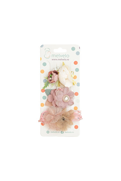 melvelo Set of 3 elegant flower hair clips for girls, - Dahlia
