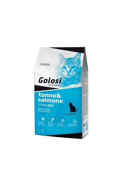 Golosi HRANA USCATA PREMIUM PENTRU PISICI STERILIZATE CU TON SI SOMON 20KG