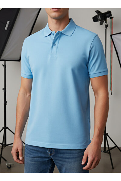 ship master Men's Non-Shrink 100% Cotton Pack Slim Fit Slim Fit Blue Non-Curl...