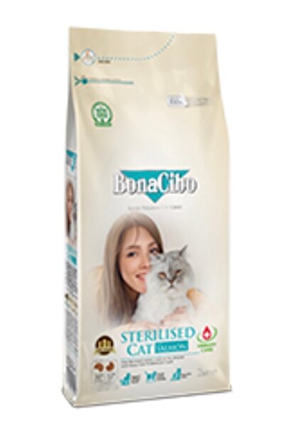 BonaCibo AduLt Cat Sterilised SomonLu Kedi Maması 2 Kg