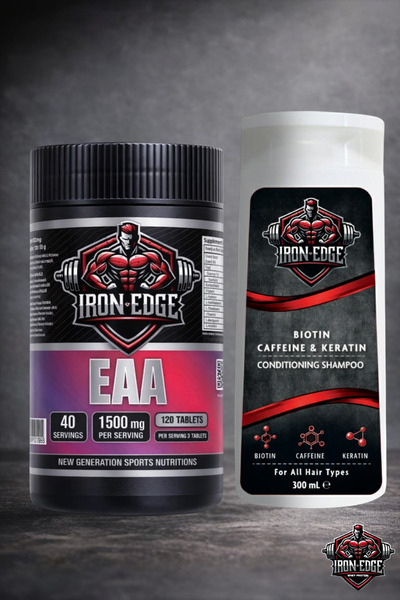 IRON EDGE Eaa 500 Mg 120 Tablets + Shampoo (Per Serving 1500 Mg) 40 Servings