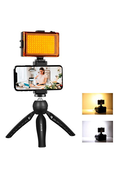 Other Kit de transmisie live Puluz, suport pentru trepied + lampă LED + clemă...