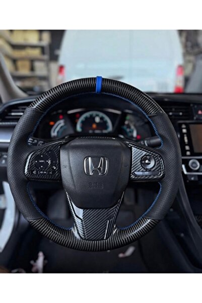 detaydireksiyon Direksiyon Kılıfı Honda Civic 2016-2021 Fc5 Parlak Karbon Mon...
