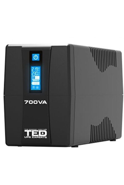 TED Electric UPS 700VA/400W LCD Line Interactive AVR 2 schuko USB Management ...