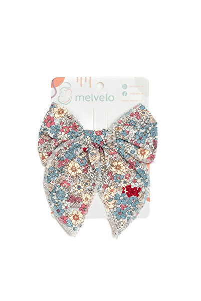 melvelo Elegant hair clip with bow, girls, cotton, - Multicolour