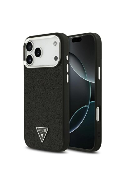 Guess Husă pentru iPhone 17 Pro Max, cu logo triunghiular sclipici MagSafe, n...