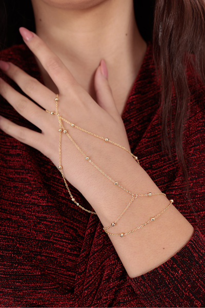 EKİDORA Top Row Chain Bujiteri Şahmeran Bracelet Adjustable Gold New Model Wo...