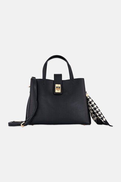 Anne Klein حقيبة ساتشيل نسائية منقوشة، سوداء