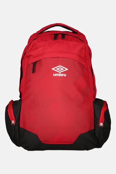 UMBRO حقيبة ظهر بشعار العلامة التجارية للرجال، باللون الأحمر
