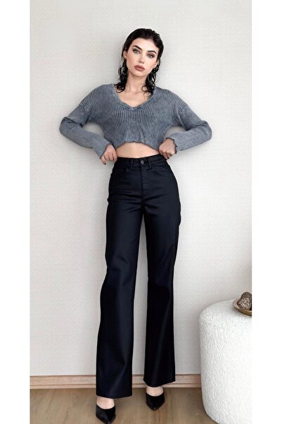 Pubi New Season Women's Black Palazzo Jeans