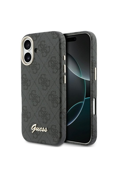 Guess Case for IPhone 17, 4G Script MagSafe, Black