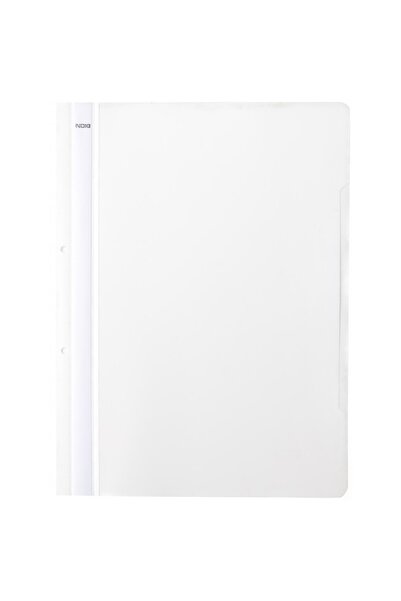 Noki Plastic File With Clip And Holes White