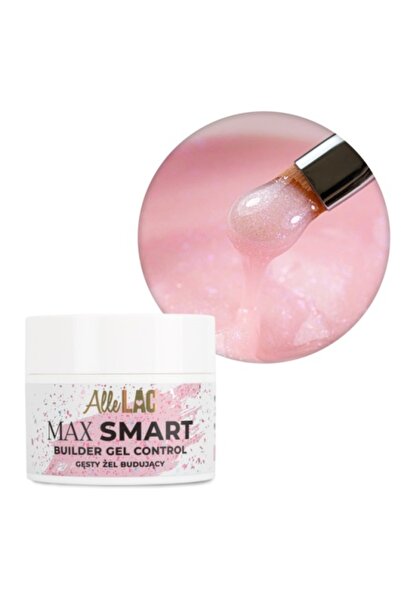ALLELAC Gel de construcție Max Smart Builder Control cu ​​sclipici, roz gheaț...