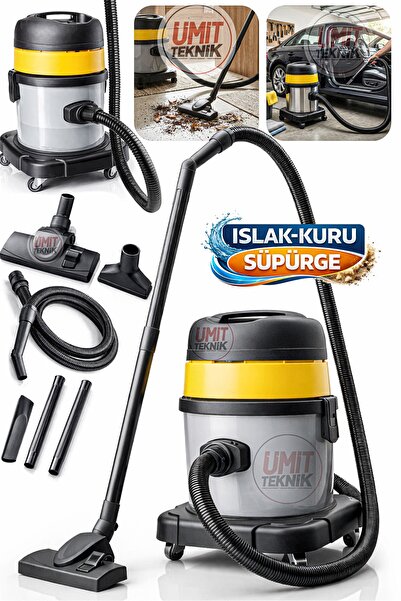 PROXTECH Kasa Sanayi Tipi Endüstriyel 25 Litre Islak Kuru Süpürge Endüstriyel...