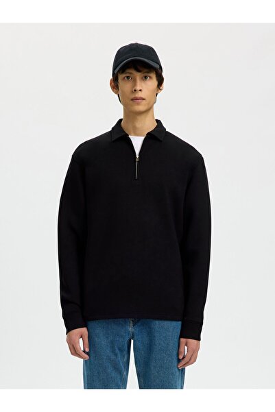 SELECTED Sweatshirt Polo-Style