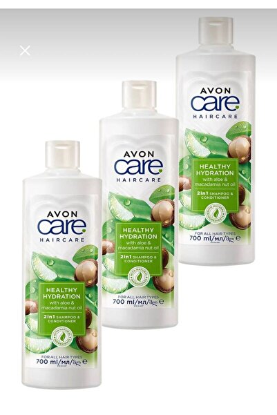 AVON Set 3x2-in-1 Shampoo and Conditioner with Aloe and Macadamia Nut Extract