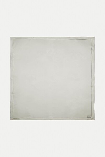 Vakko Düz Twill İpek Eşarp - Açık Taş