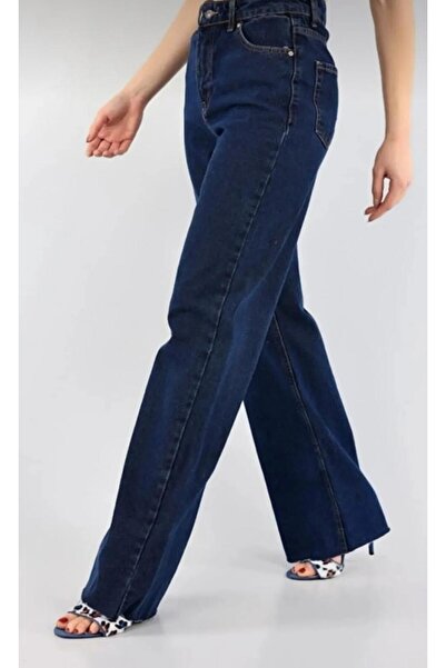 Pubi New Season Women's Dark Blue Palazzo Jeans