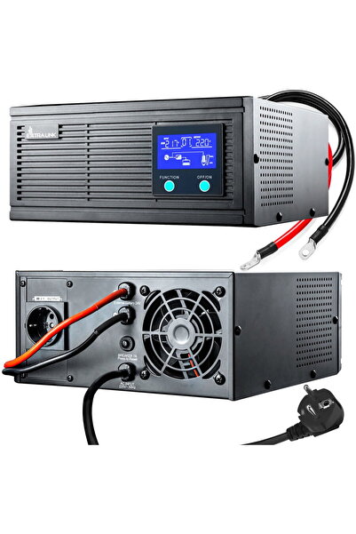 Extralink Piorun 2000VA/1600W | Power inverter | pure sine wave, battery volt...