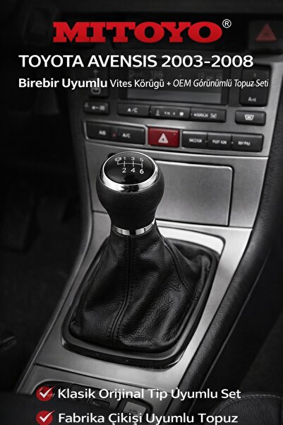 MITOYO Toyota Avensis 2003-2008 Vites Körüğü ve Vites Topuzu Seti Uyumlu 6 İleri