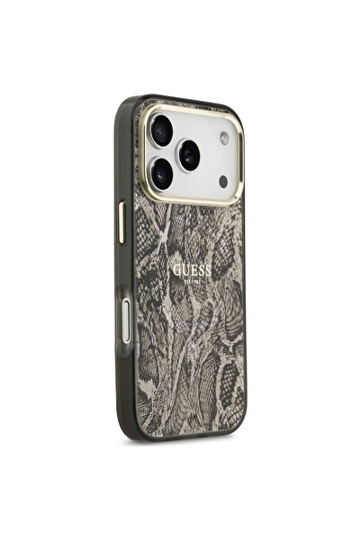 Guess Carcasă pentru iPhone 17 Pro, model Python, MagSafe, maro