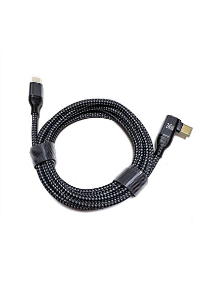 Generic Cablu USB Tip C 2.0 la USB Tip C 480Mbs 240W 2m Side Bend