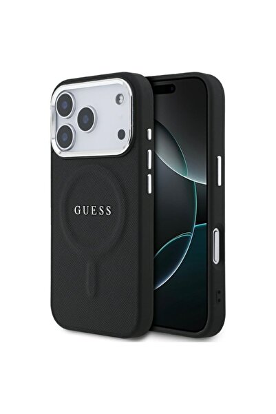 Guess Carcasă pentru iPhone 17 Pro Hardcase Classic Logo MagSafe, Negru