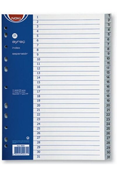 Noki Plastic Index Dividers 1-31