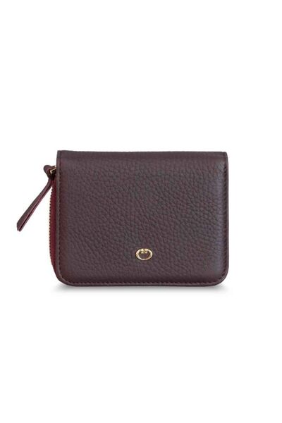 GUARD Claret Red Genuine Leather Reversible Full Zipper Women's Wallet // Grd...