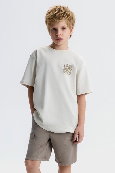 nk kids Forward Tshirt 8-14 Years Cream