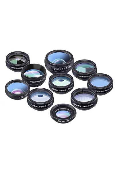 Other Kit obiectiv mobil APEXEL APL-DG10 10 în 1 (negru)