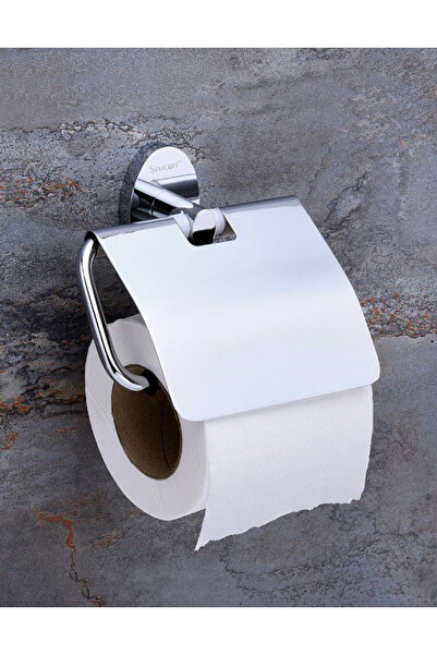ibico Metal Toilet Paper Holder – Wide Lid – Screw Mounting