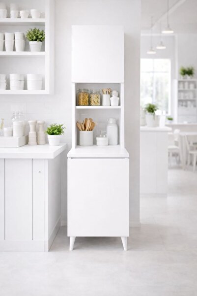 ADIM EBATLAMA Yeni Nesil Çok Amaçlı Dolap 2 Kapaklı Kiler Mutfak Dolabı - Kah...