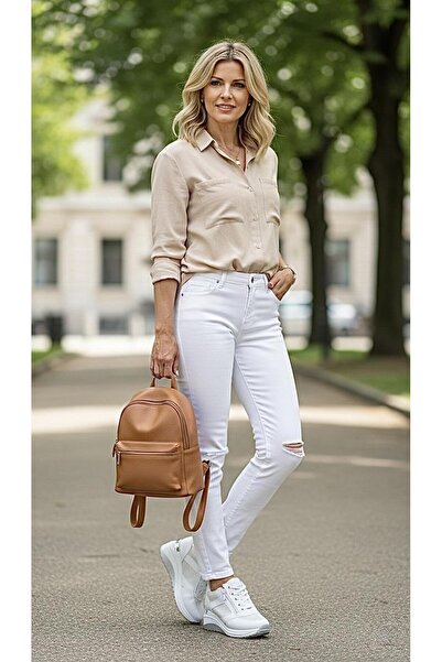 PUNTO 333114 Glittery Zippered Heeled Sports Shoes'Heel 6 cm'