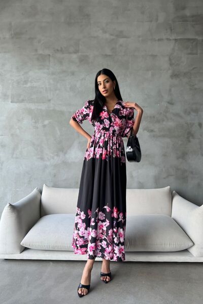 Hiccup MSN Floral V-Neck Maxi Dress