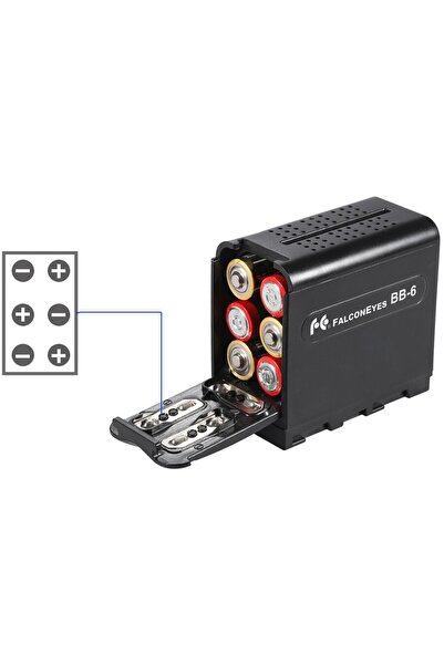 Generic Adaptor 6 baterii AA la acumulator seria NP-F pentru diverse accesorii