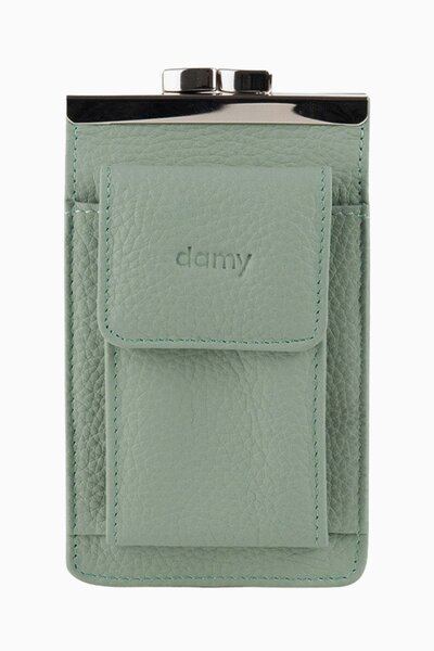 DAMY Genuine Leather Unisex Card Holder Pack Cigarette Holder 701 - Green