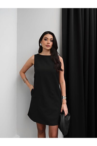 ESRAHELVACI Crew Neck Thick Strap Dress