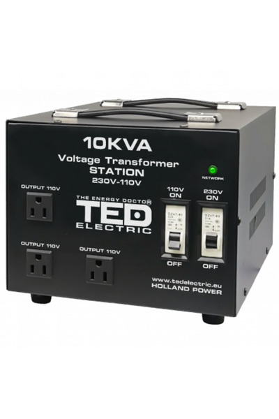 TED Electric Transformer 230-220V to 110-115V 10000VA/8000W with housing TED0...