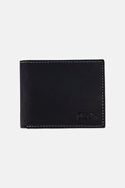 Chaps Men Brand Logo Passcase Wallet, Black